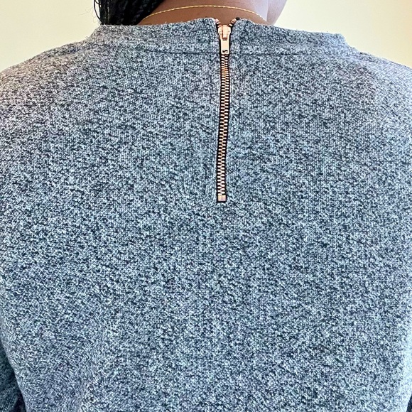 Gray Zip Detail Sweater - Picture 4 of 4